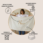 Couverture Bébé Personnalisée Brodée Prénom Nid Abeille