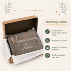Plaid Personnalisé Brodé Mamie et Surnom & Prénom Petit-enfant