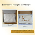 Couverture Bébé Personnalisée Brodée Prénom Nid Abeille